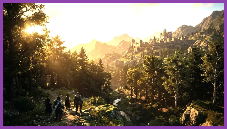 Dragon's Dogma 2 open world landscape showcasing ambient occlusion and lighting settings