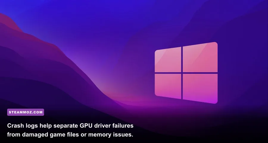 Windows Event Viewer displaying a PC game application crash entry