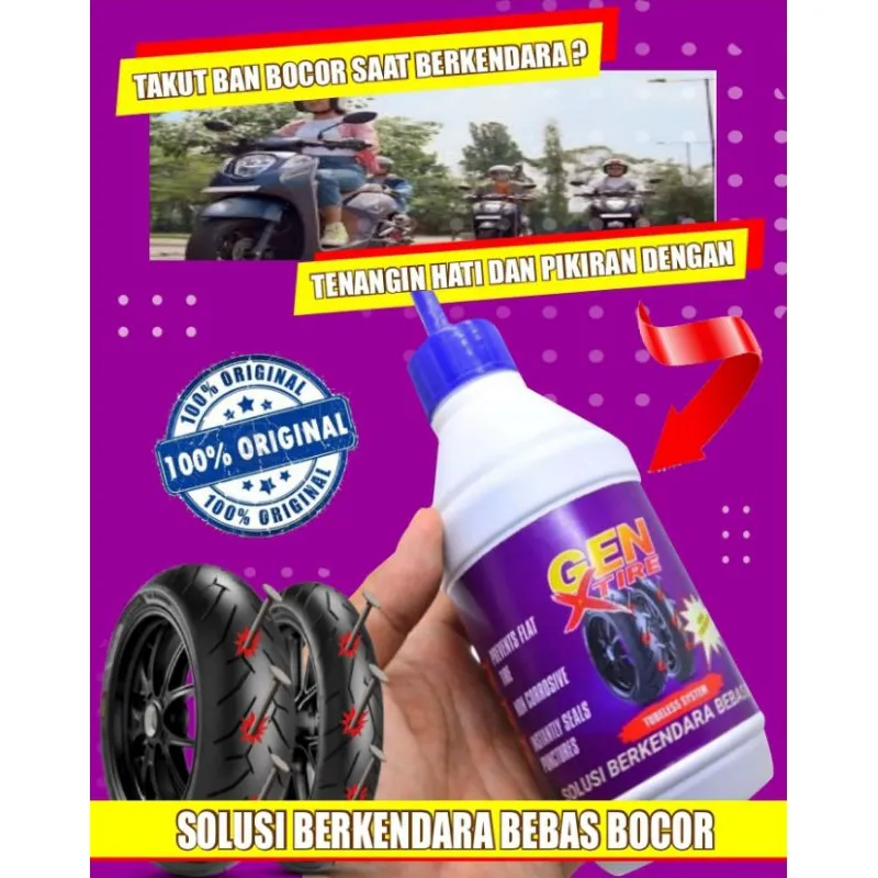 [Berkualitas] [GEN X TIRE] Cairan Ban Tubles 350 ML / Cairan Ban Tubles Anti Bocor Premium