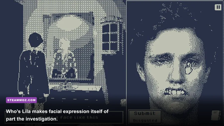 Who's Lila protagonist changing facial expressions during a disturbing dialogue scene