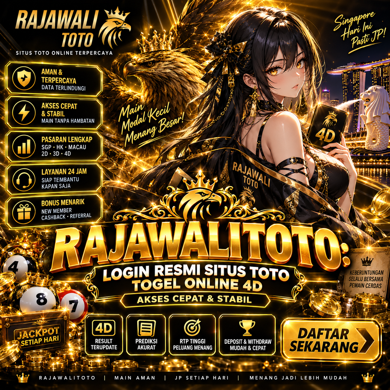 RAJAWALITOTO: Login Resmi Situs Toto Togel Online 4D Akses Cepat & Stabil
