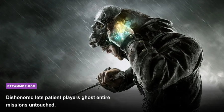 Corvo Attano using Blink ability in Dishonored