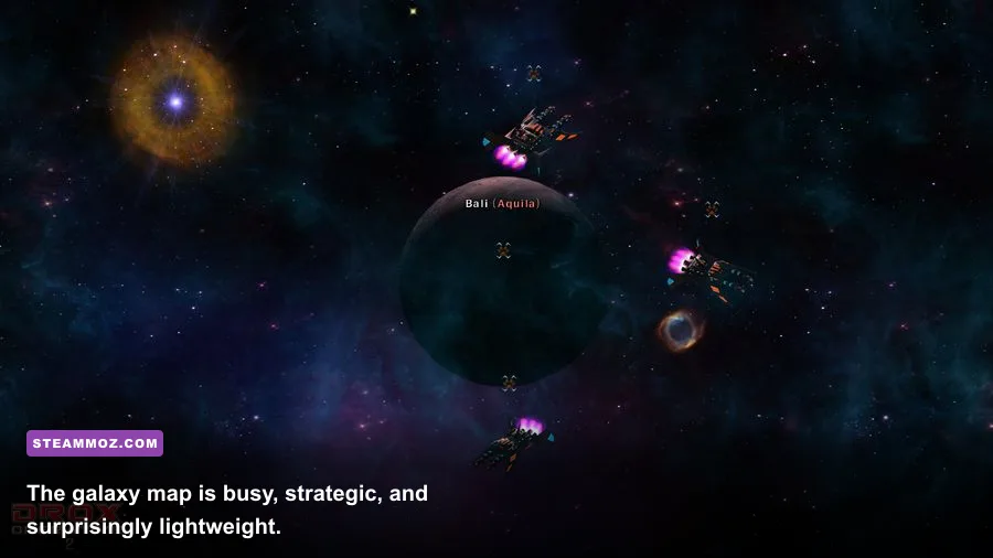 Drox Operative galaxy map showing planets factions and star systems