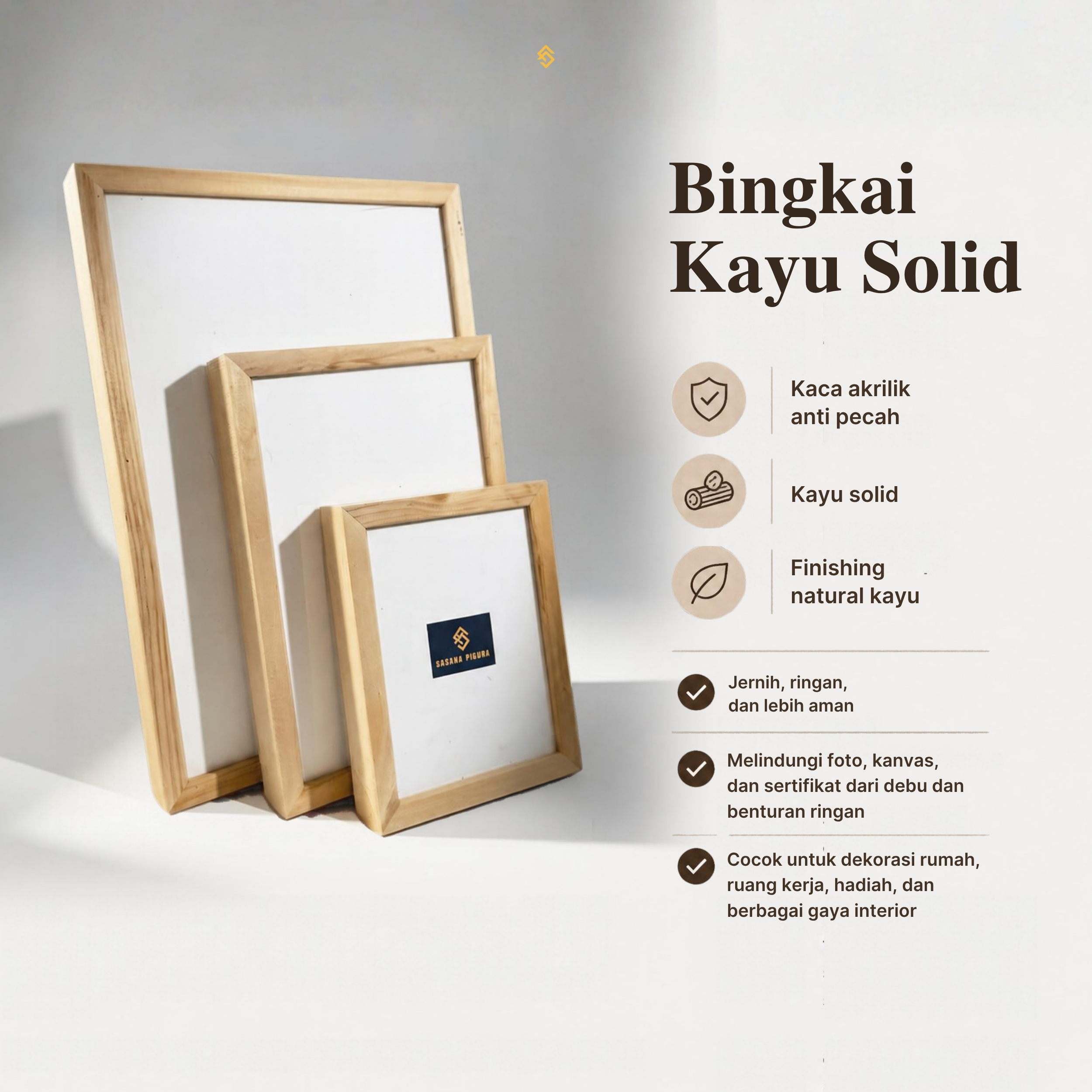 Framebox Kayu (FBK) Natural Terang