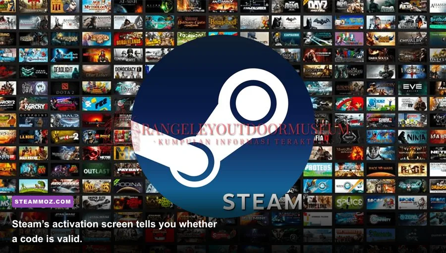 Steam product-key activation window for redeeming a PC game code
