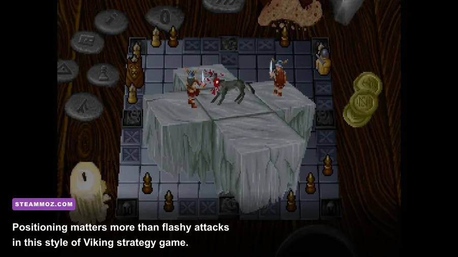 Norse warriors positioned around the king in King's Table The Legend of Ragnarok