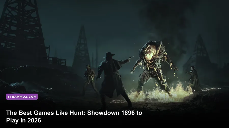 Hunt Showdown 1896 hunter moving through the Louisiana bayou