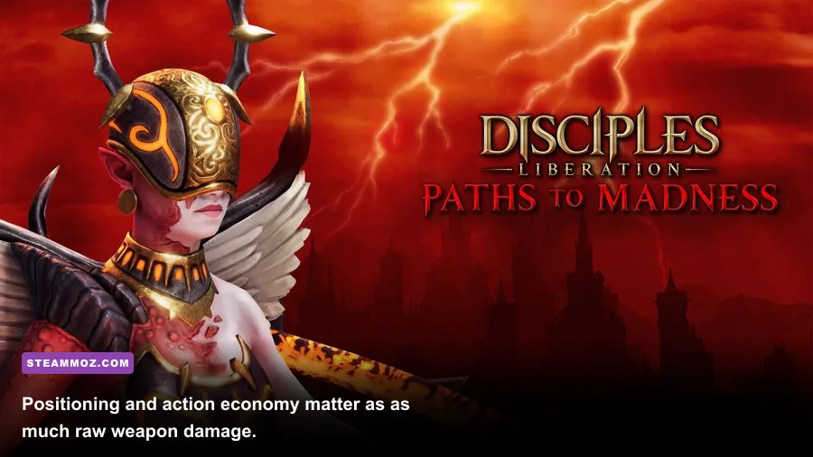 Disciples Liberation Paths to Madness tactical battle with Avyanna and companions