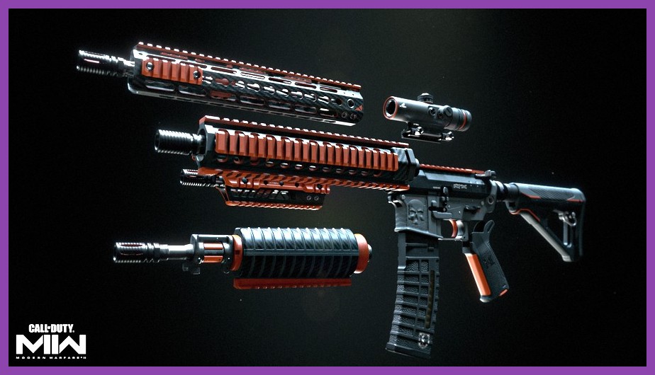 Call of Duty Modern Warfare 2 Gunsmith attachment customizer menu screen