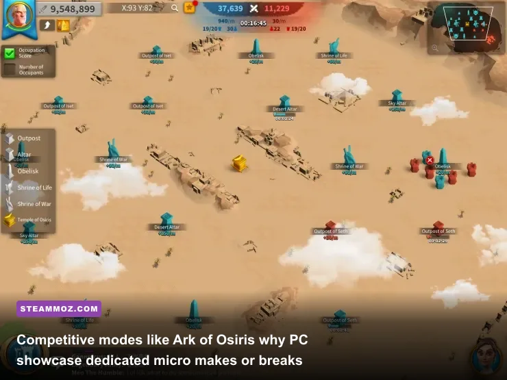 Tactical battlefield overview during an Ark of Osiris competitive match