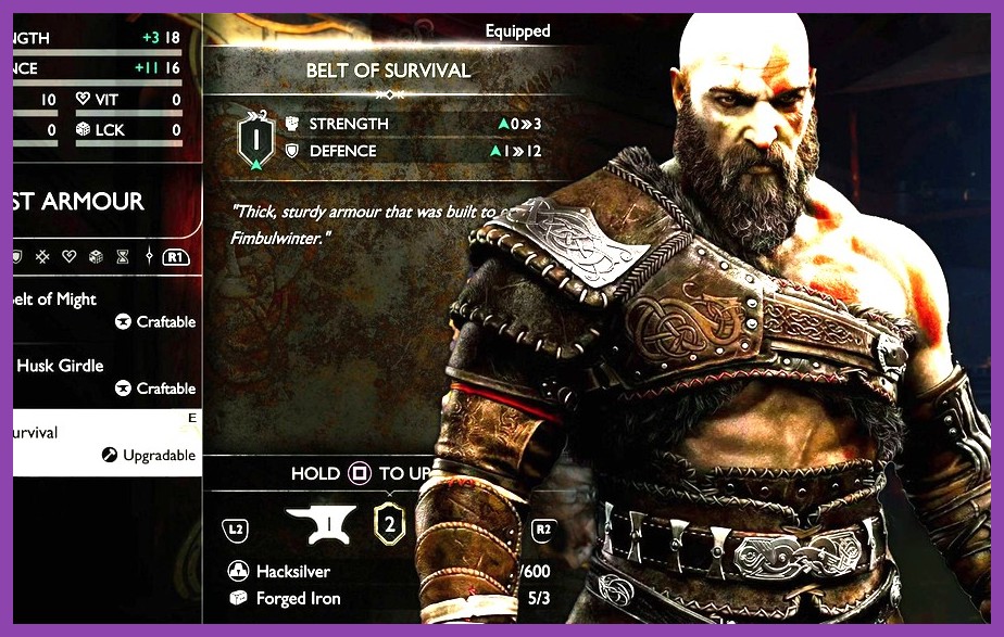 Sanctuary upgrade tablets interface in God of War Ragnarok Valhalla