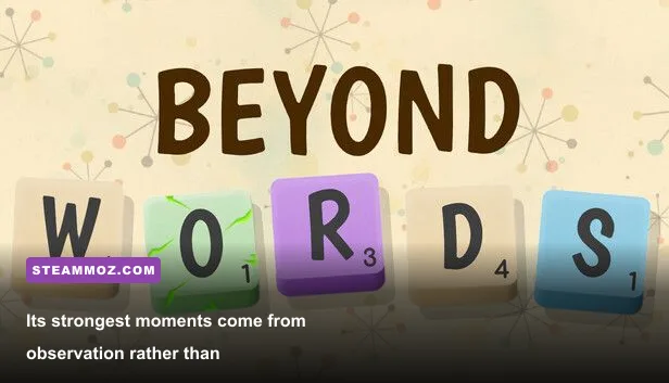 A quiet narrative scene from Beyond Words indie puzzle game