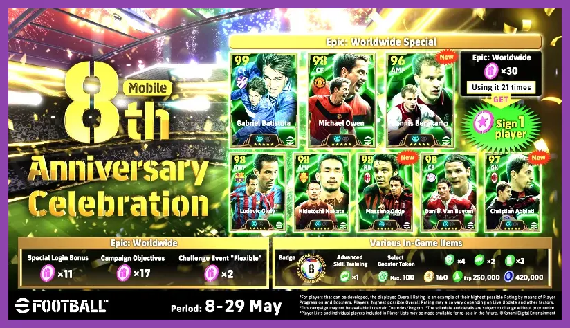 eFootball 2026 mobile GP currency rewards and player purchasing screen