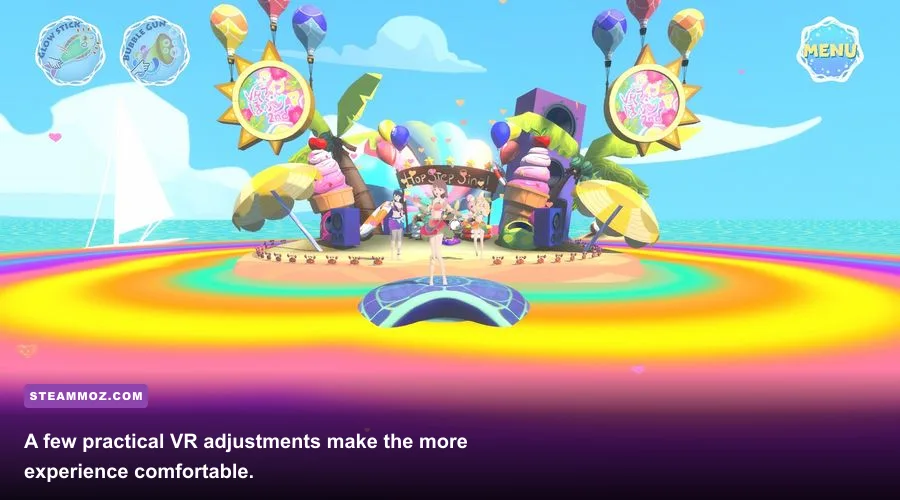 Hop Step Sing VR Live HopSummer 2nd Steam VR settings and viewing options