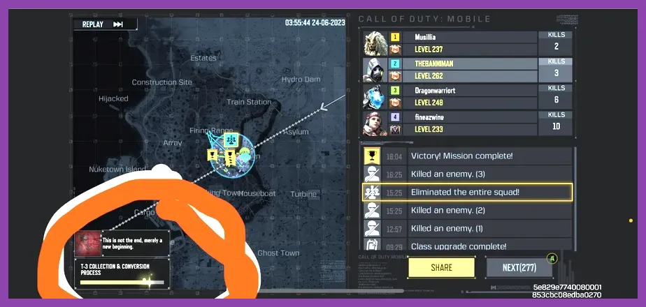 Milestone progression interface showing unlocked rewards in Call of Duty Mobile