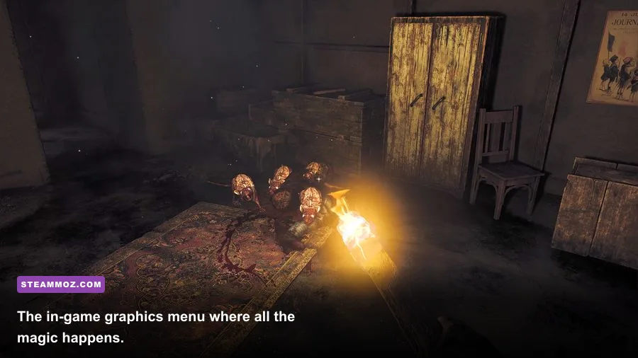 Amnesia The Bunker graphics settings menu screen