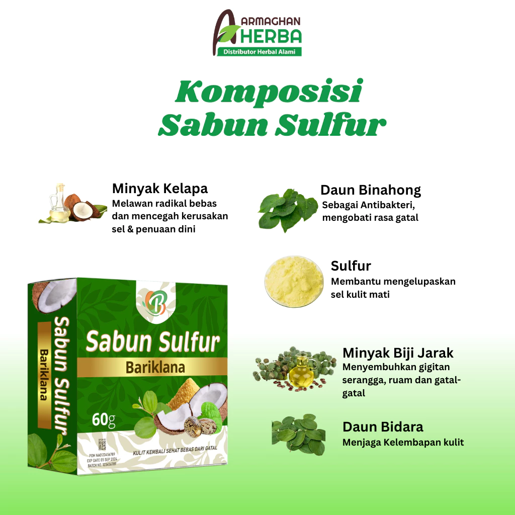 Cara Pemakaian Sabun Sulfur Bariklana