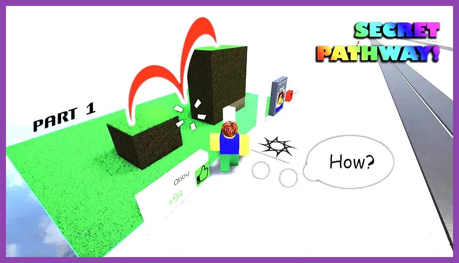 Finding a secret hidden path inside a Roblox obstacle course