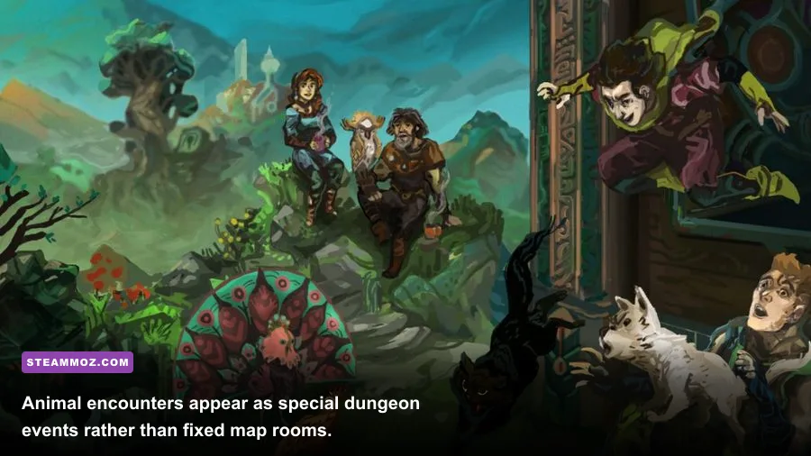 A rescued animal encountered inside a Children of Morta dungeon