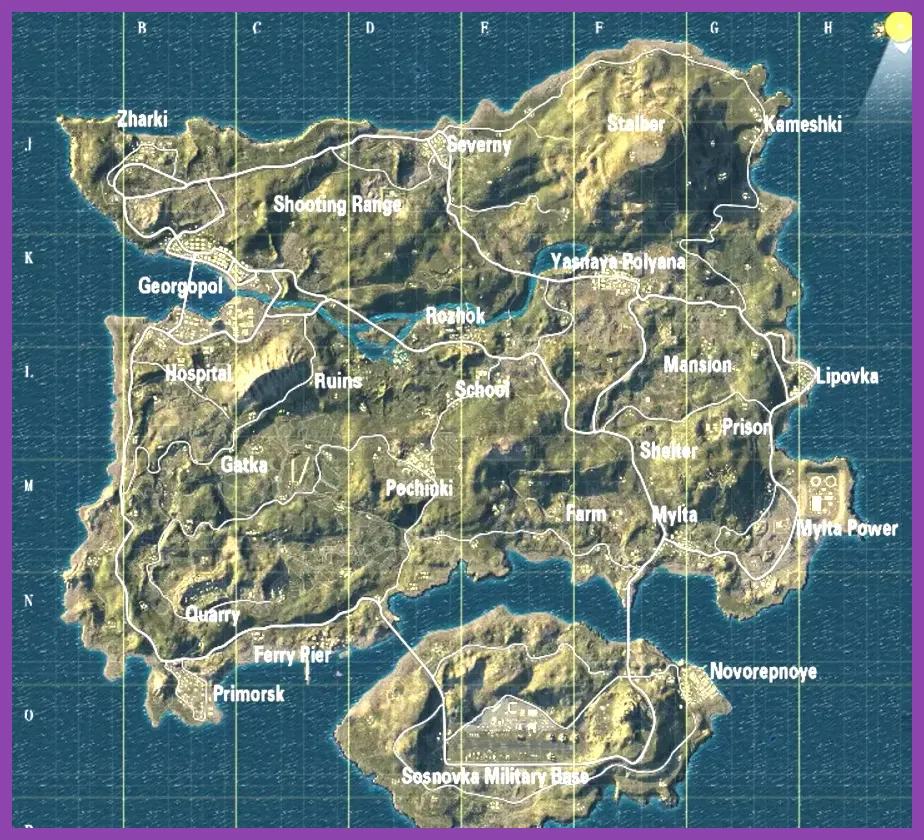 PUBG Mobile map download selection interface