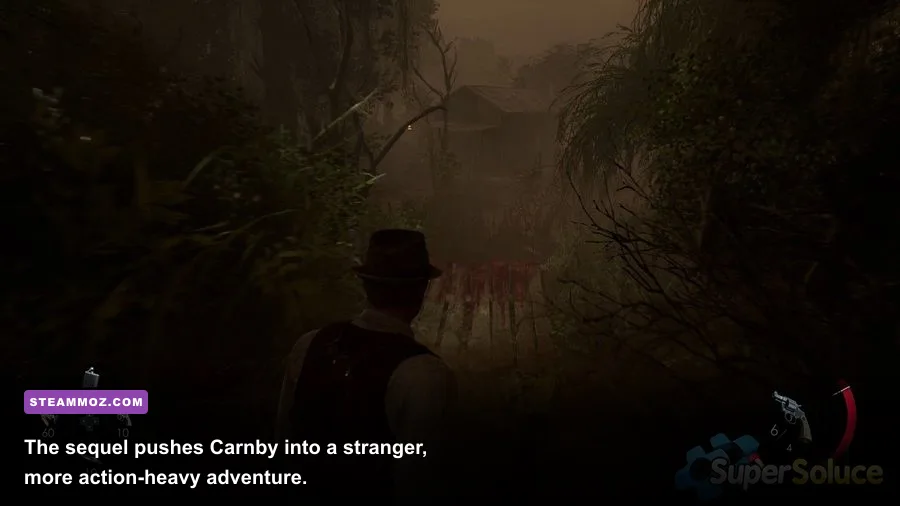 Edward Carnby fighting enemies in Alone in the Dark 2