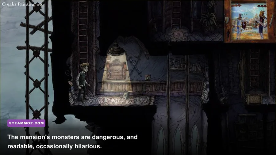 Creaks shadow creatures patrolling an underground room