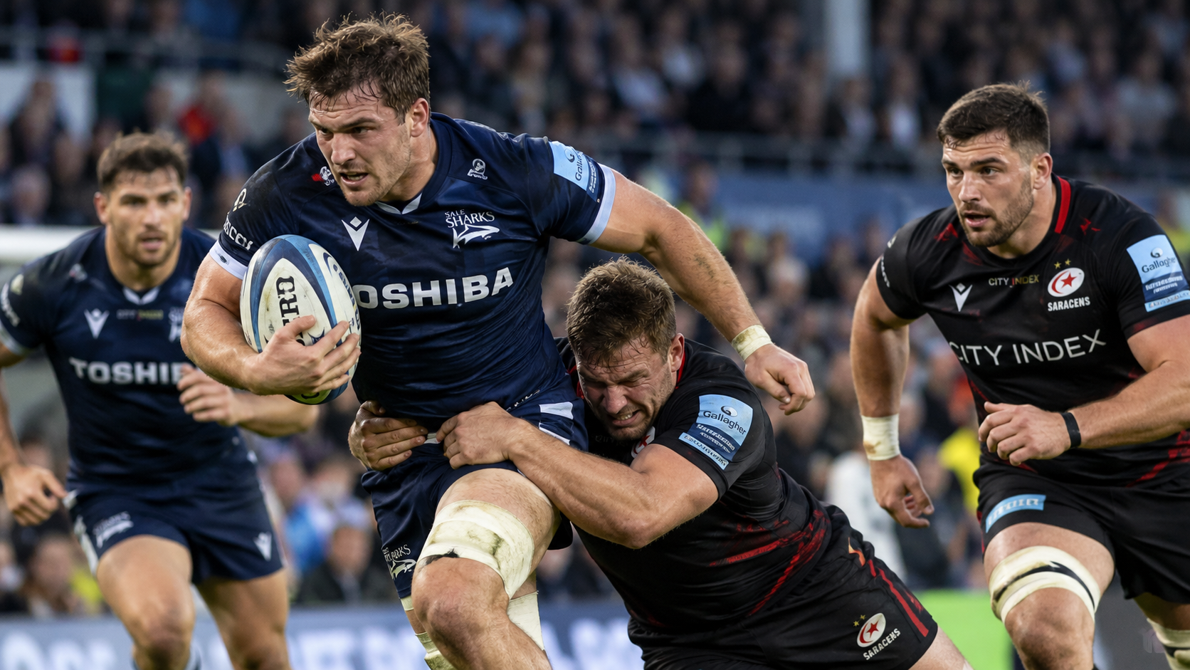 Sale beats Saracens 21-17 despite Vermeulen red card