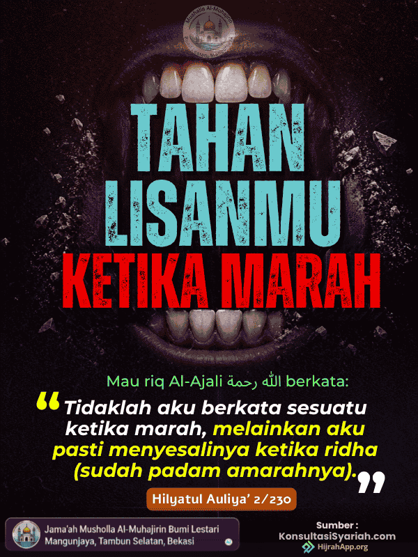 Tahan Lisanmu Ketika Marah