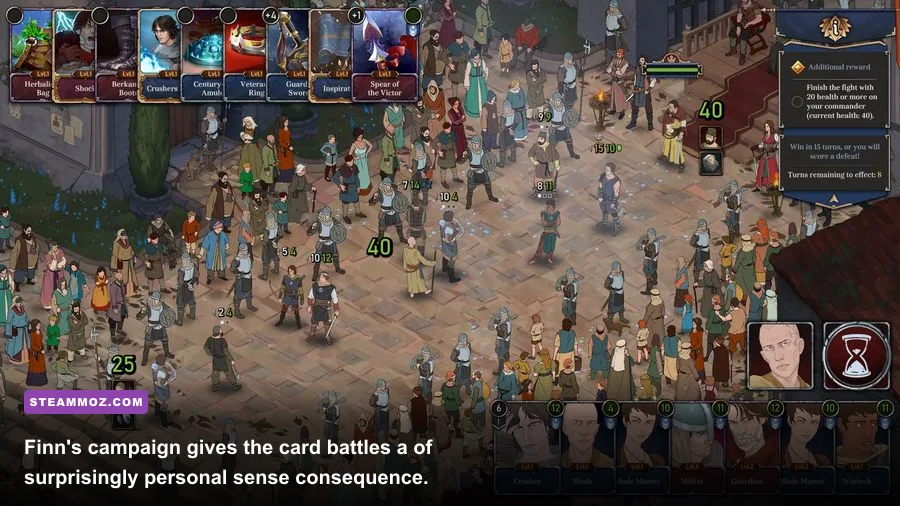 Finn from Ash of Gods The Way during a story dialogue scene