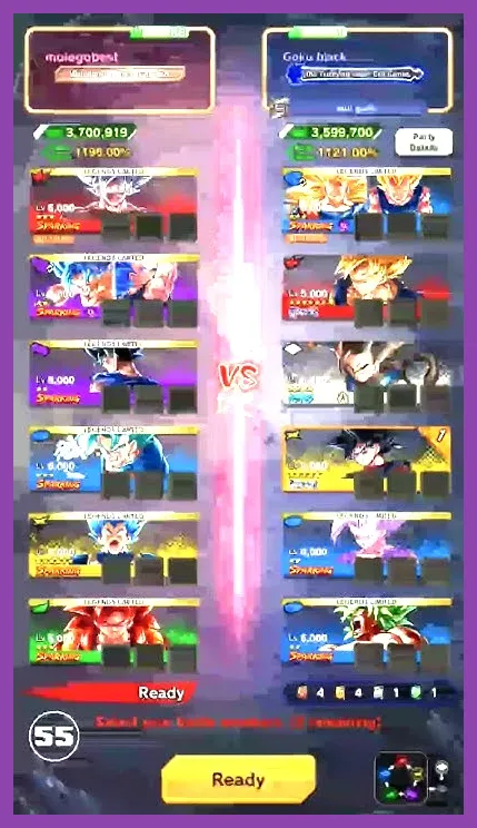 Dragon Ball Legends PvP battle rewards screen