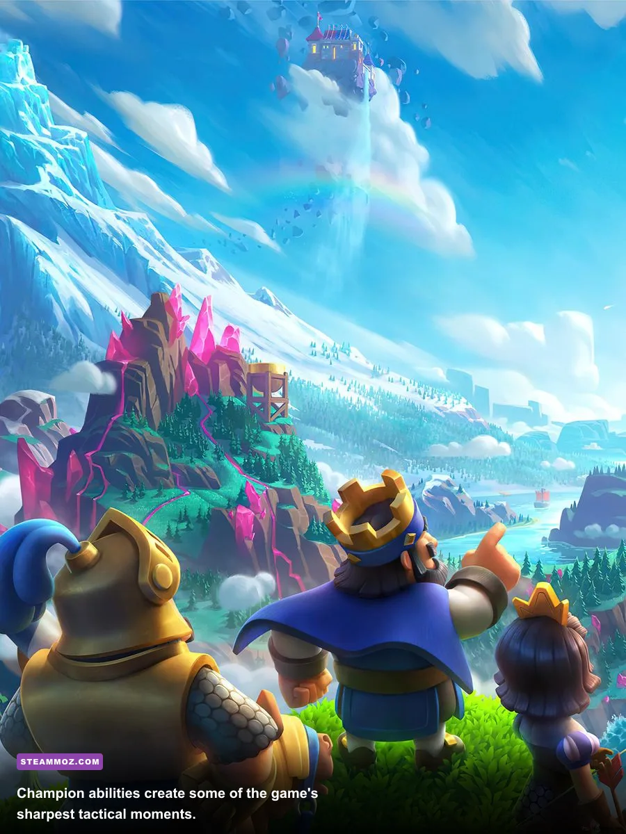 Clash Royale Champion ability being used during a ranked arena battle