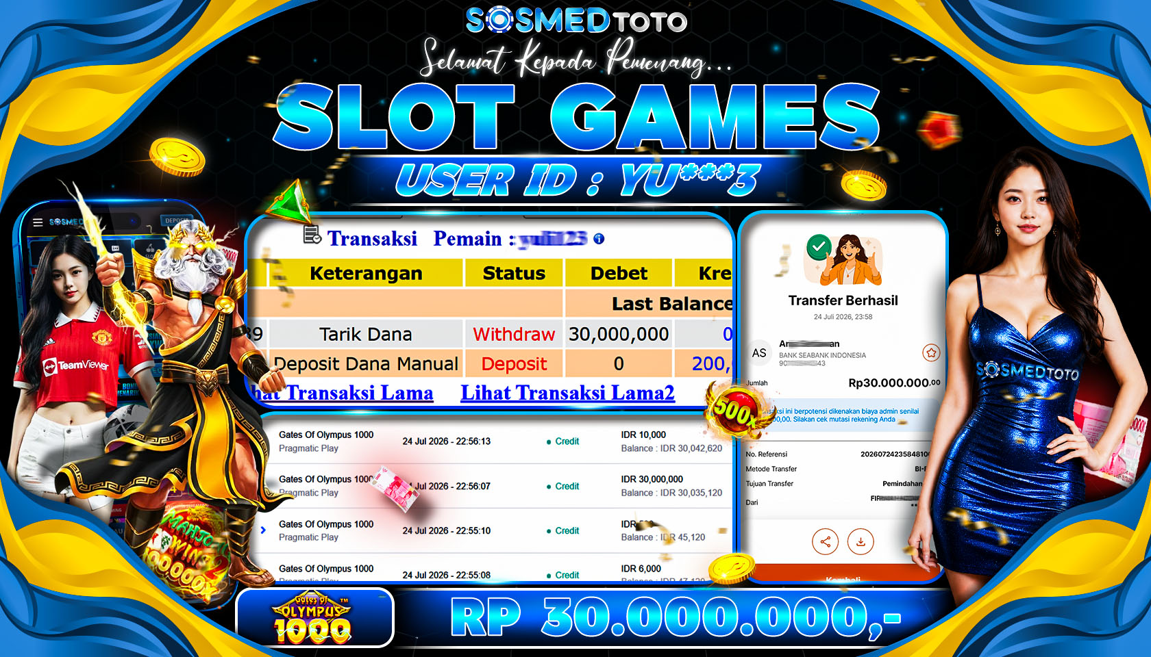 SOSMEDTOTO JACKPOT SLOT 30 JT LUNASS !