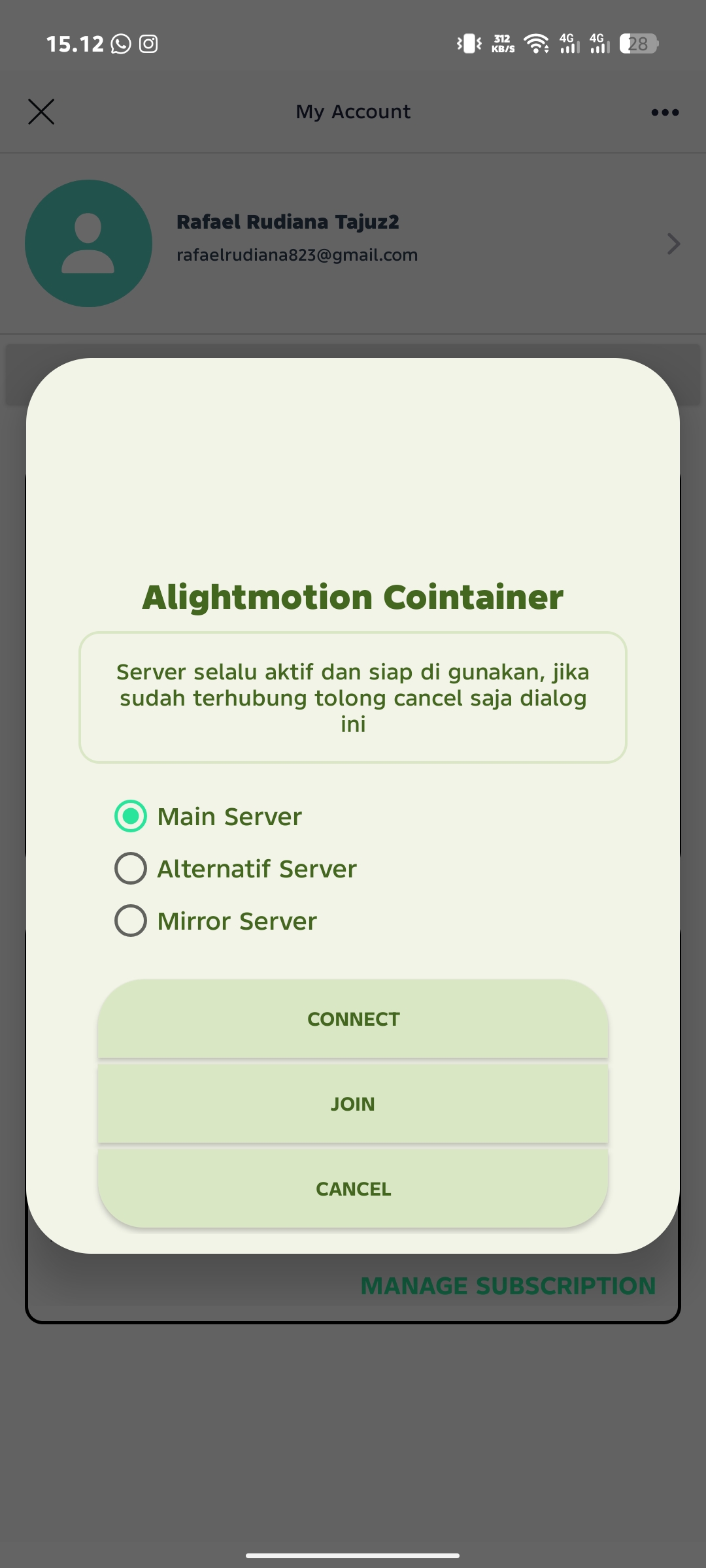 Masuk Profil Lagi