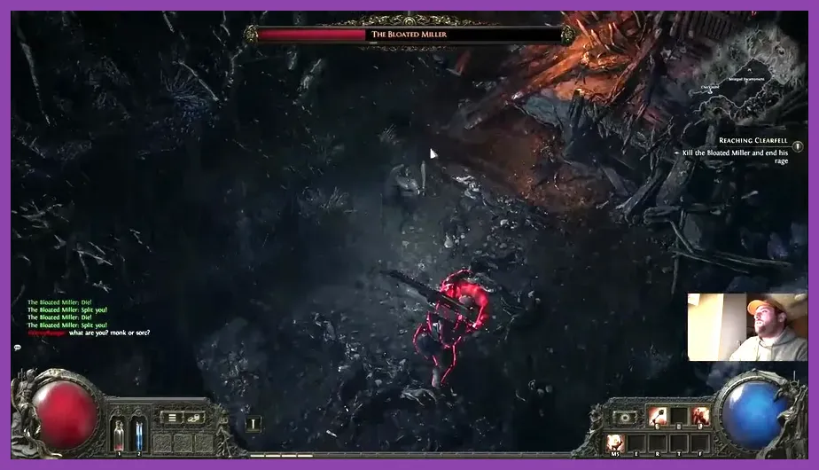 Path of Exile character casting spells