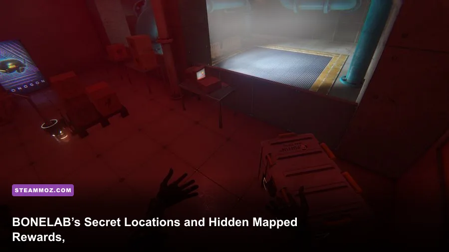 BONELAB player discovering a hidden collectible capsule in a secret room