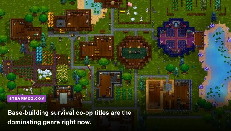 Players building a shared base in a survival co-op game