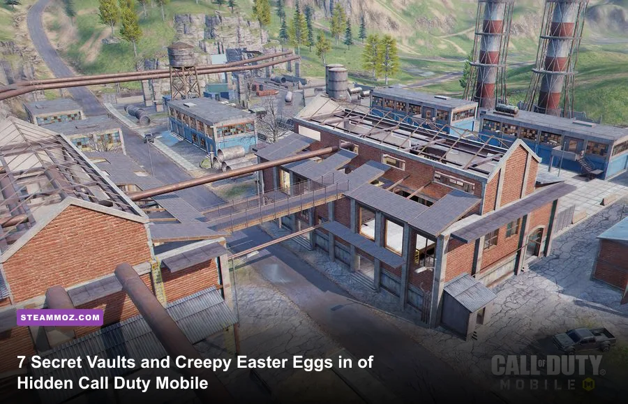 Aerial view of the massive Sanitarium building on the Call of Duty Mobile Isolated battle royale map