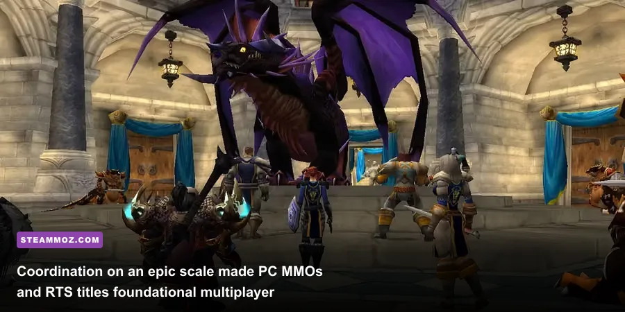 40-player raid encounter in World of Warcraft showing combat interface and raid frames