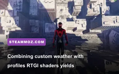 Snowy Manhattan streets with photorealistic lighting and ray-traced puddle reflections