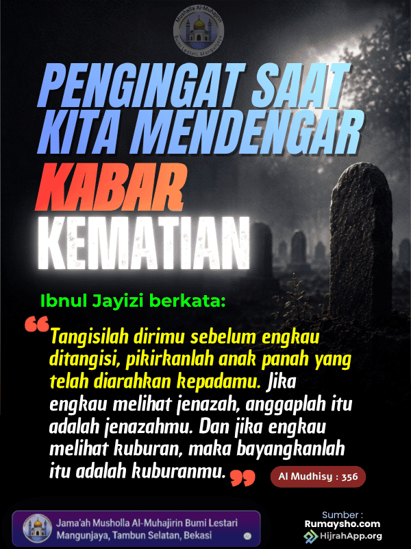 Pengingat Saat Kita Mendengar Kabar Kematian