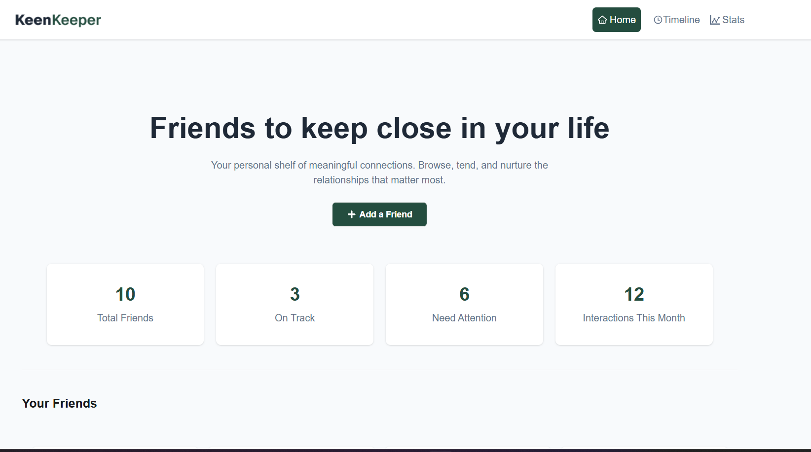 KeenKeeper – Friend Activity Tracker