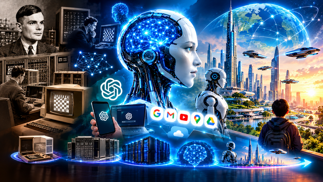 AI-এর জন্ম থেকে ২০৩০: এক প্রযুক্তি বিপ্লবের সম্পূর্ণ গল্প