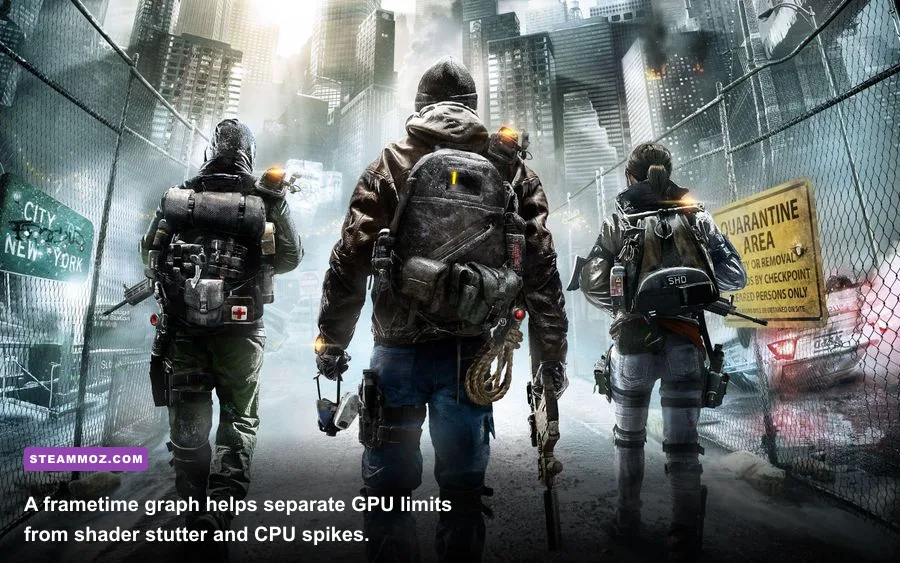 Gone Viral gameplay with PC FPS and frametime monitoring overlay
