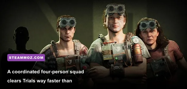 Four players team up to complete objectives in The Outlast Trials