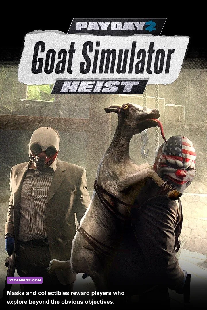 Goat Simulator PAYDAY mask collection and collectible locations