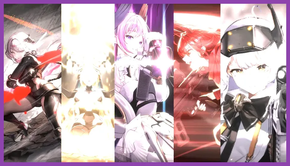 Nikke fully maxed out combat squad ready for raid