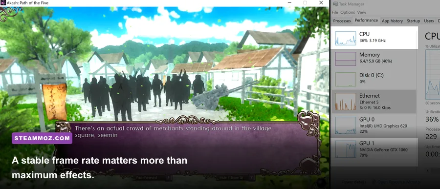 Last Heroes running smoothly on a PC at a stable frame rate
