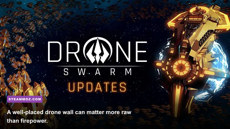 Drone Swarm defensive formation shielding the Noah ship from enemy projectiles