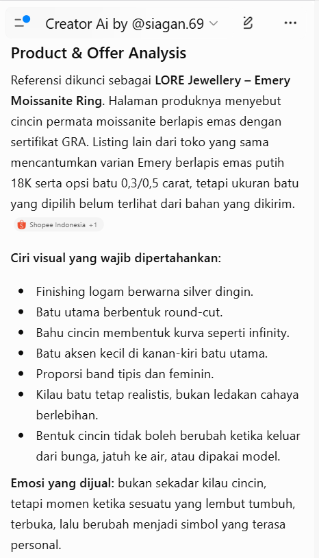 Screenshot analisis dan Form Data Konten