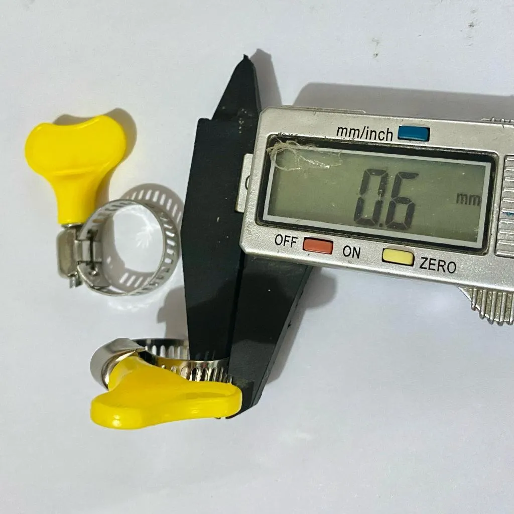 Hose Clamp 3/4 Inch TWN Yellow Handle / Klem Selang Kuping Kuning 13-19mm Stainless Steel - Gambar 3